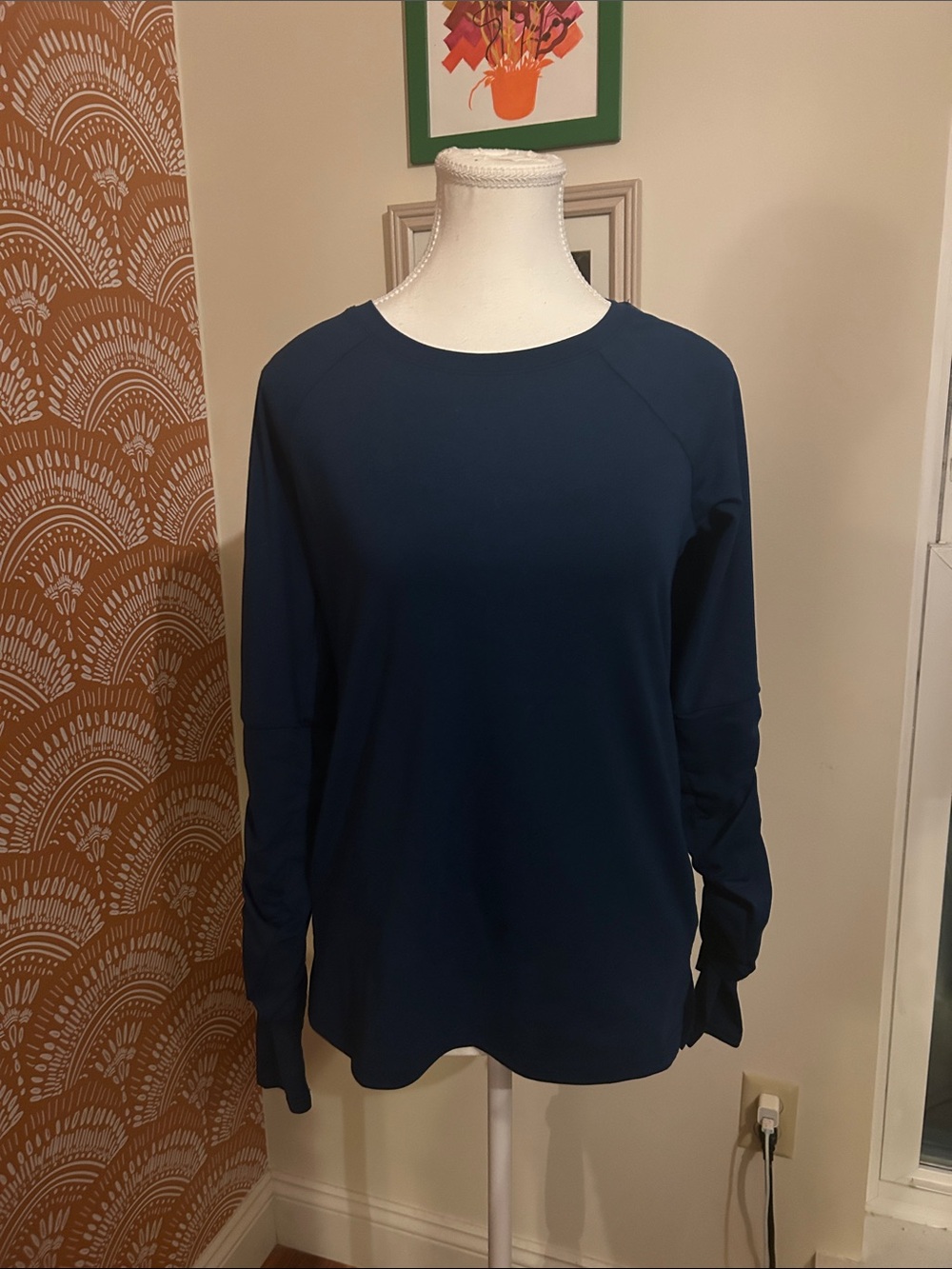 Fabletics Blue Long Sleeve Crewneck